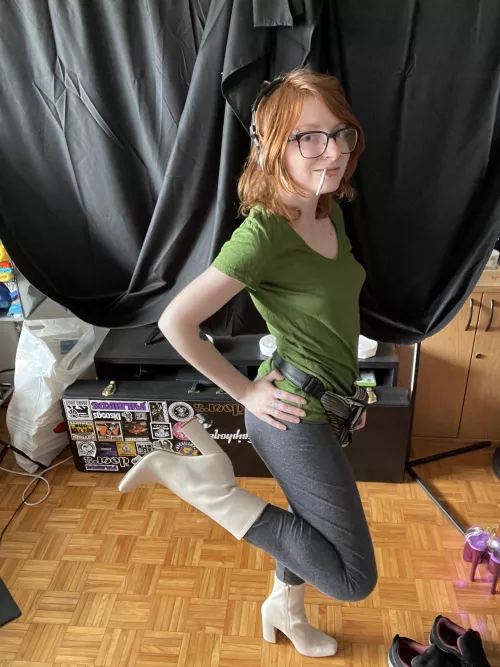 Braless in my new Go Go boots by HotPants141