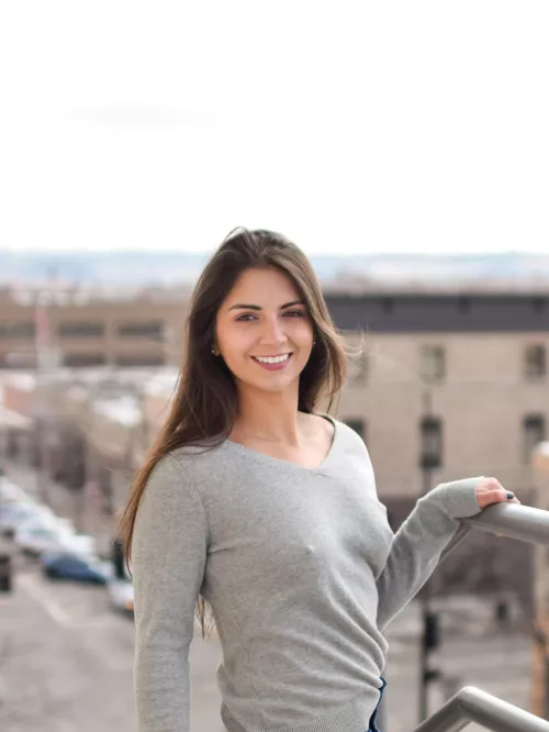 Braless in the cold by Shandizzle9