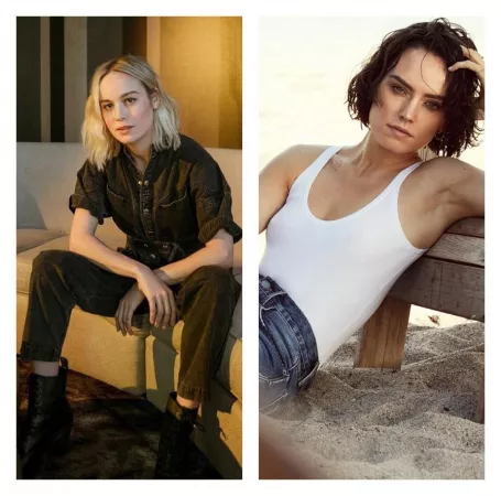Brie Larson and Daisy Ridley both rocking the tomboy look by oohjustalittlebit34