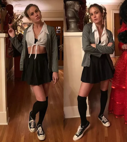 Brie Larson as schoolgirl britney spears is gonna make me blow my load by CerealJizzer_