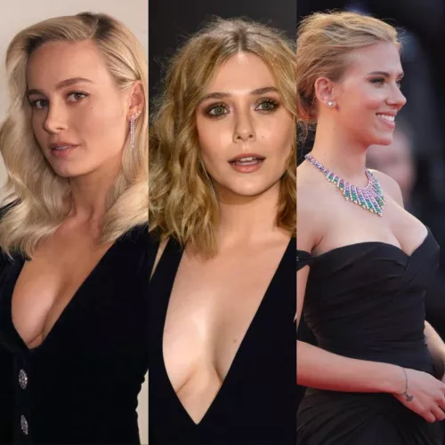 Brie Larson, Elizabeth Olsen, Scarlett Johansson...ASS, MOUTH, PUSSY? by lilfooker257
