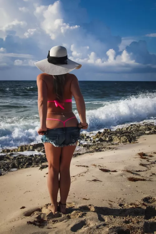 Bright pink G string by TXbumbleB