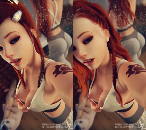 Brigitte - Mirrored (Junkerz) [Overwatch] by Kuro-Oji