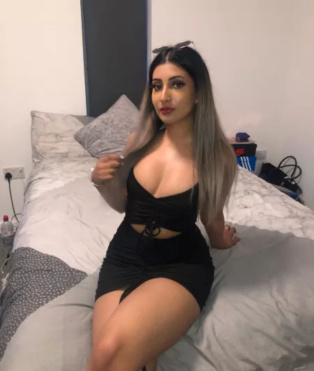 British Indian Beauty in Black Dress by tenant69