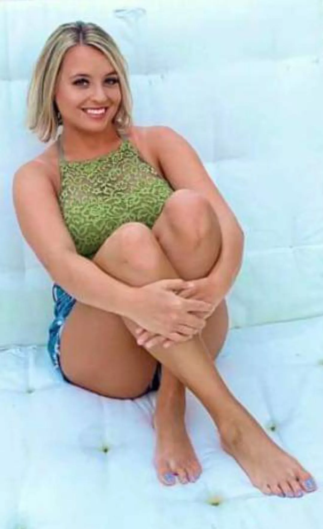 Brittany looks like a snack sitting on this lounge chair. posted by quickiedraw