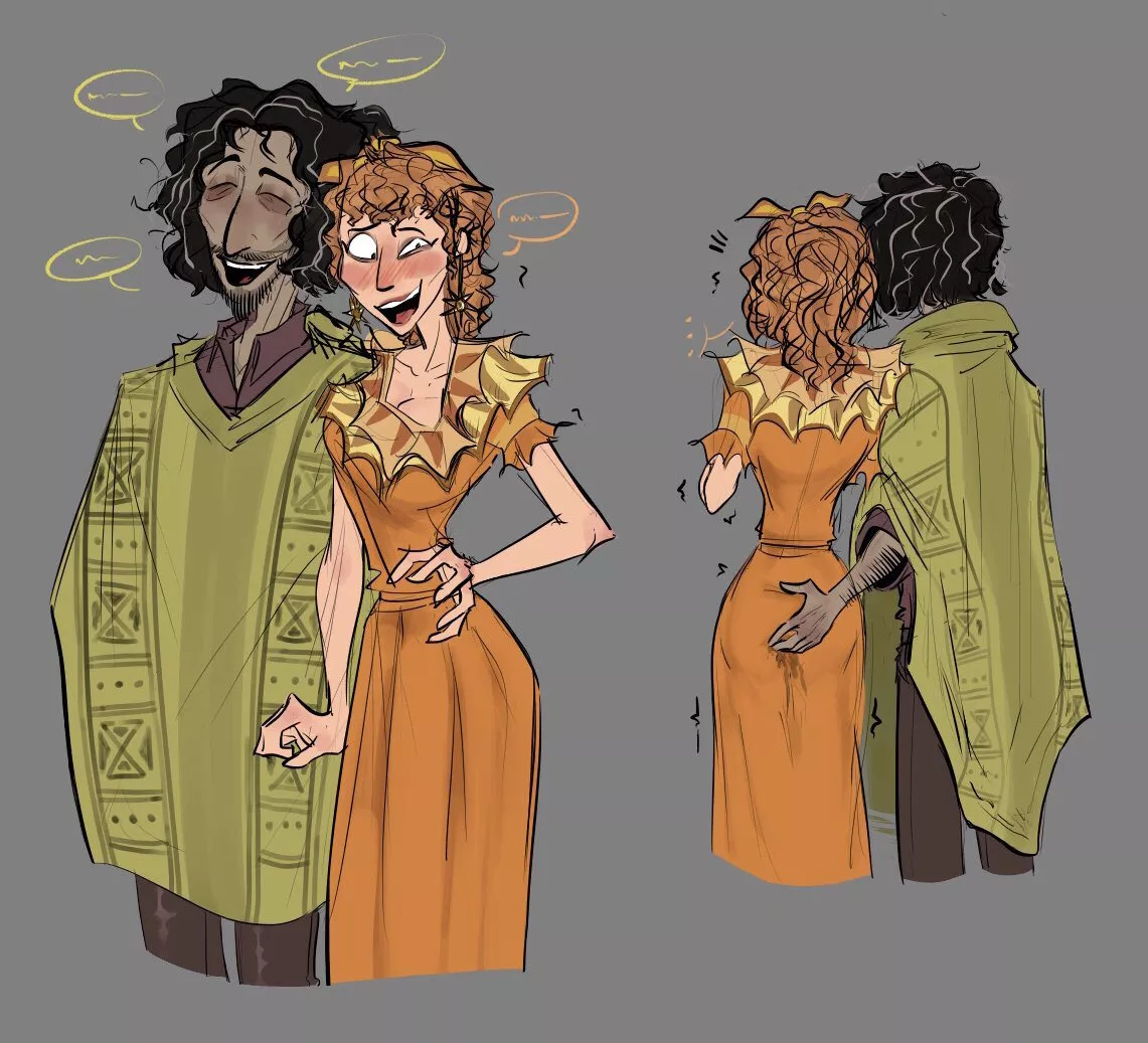 Bruno giving his sister Pepa a little precipitation (Badlyjiim) [Encanto] posted by myfriendscantknow