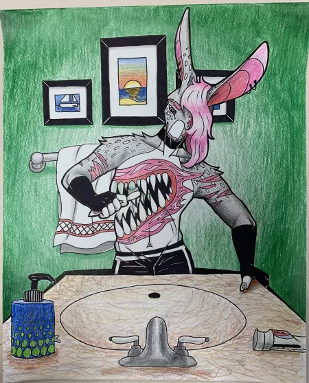‘Brushing Teeth’ by me by kenny2475