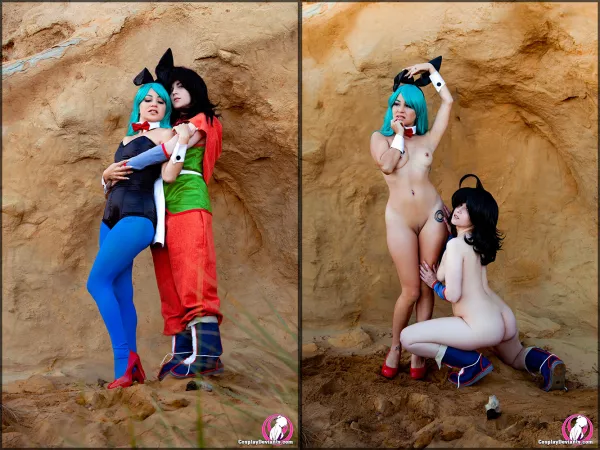 Bulma & Yamcha - Dragonball on/off by CosplayDeviants