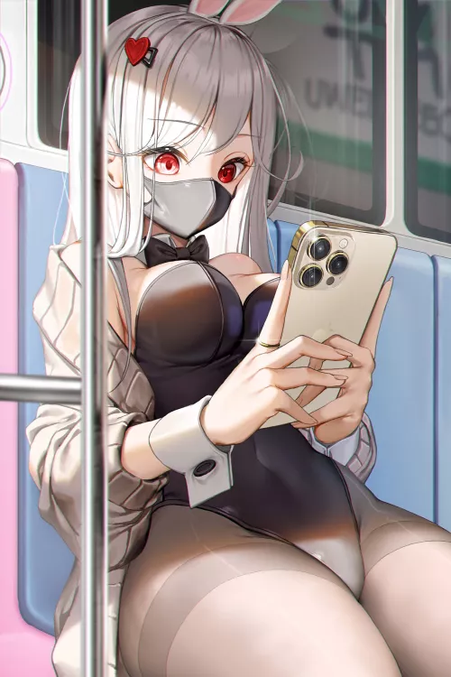 Bunny commute [Artist's Original] by x54dc5zx8