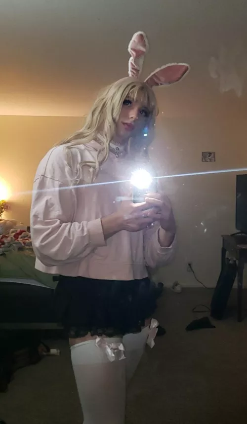 Bunny ears and thigh highs 🥰 by Emsie21