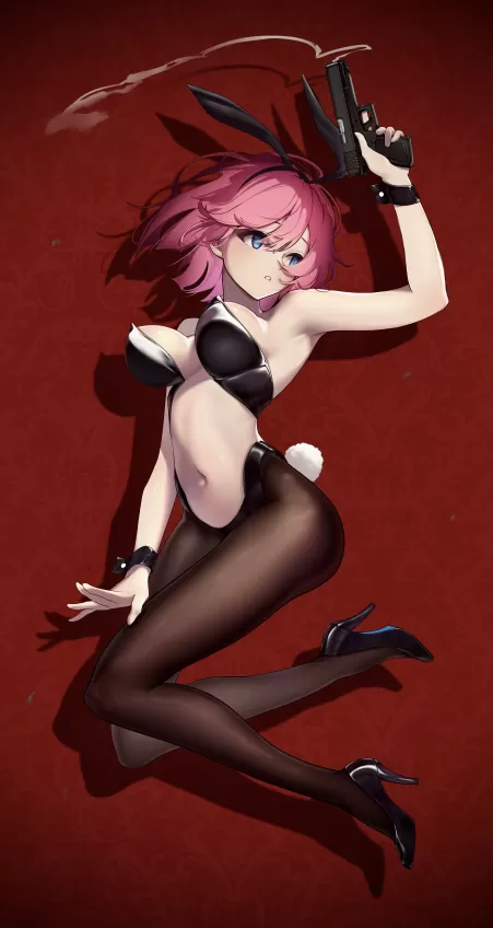 Bunny girl defending herself by JJIlg