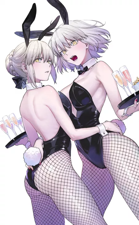 Bunny Girls Artoria Alter And Jeanne Alter by theonetruekaiser