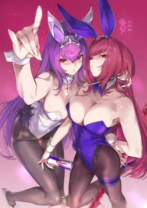 Bunny Scathach & Skadi [Fate/GO] by CheetahSperm18