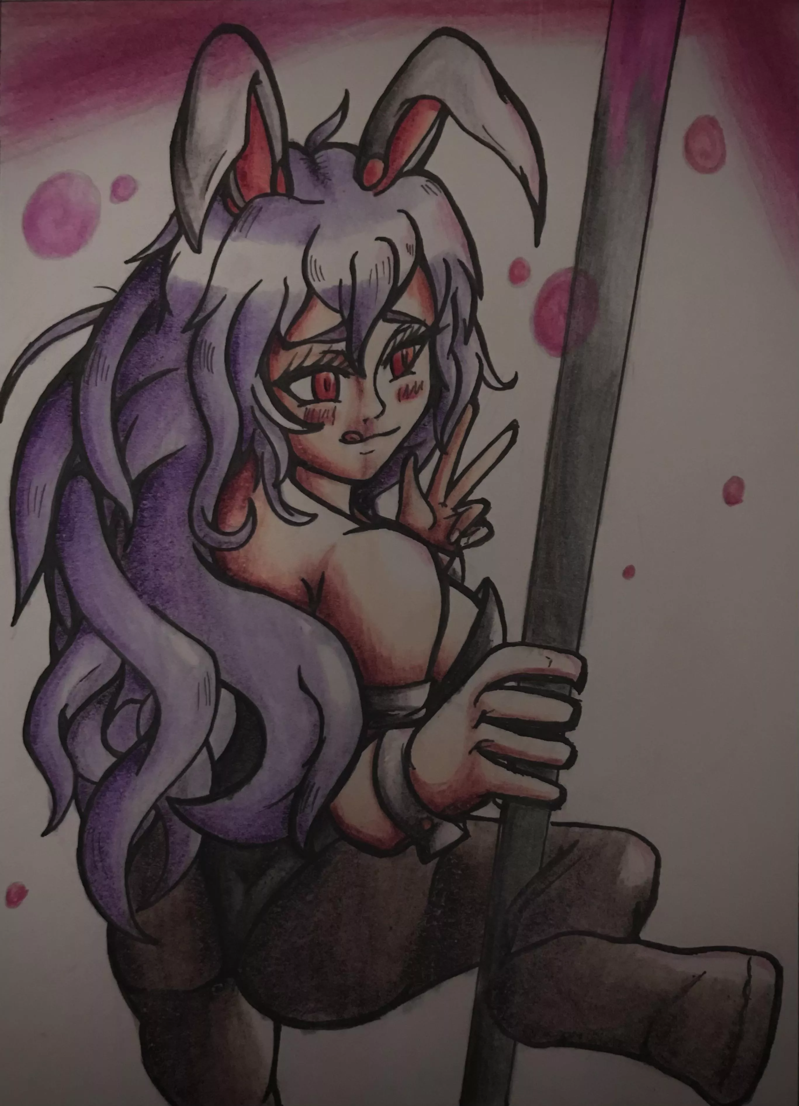 Bunny suit wearing Reisen (OC) posted by FauxKagerou