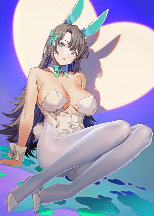 Bunnygirl in white by ChristianBonifacio1