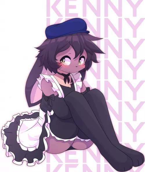 Bunnyy maid (art by me, @arkiuvu on twitter) by Krispei100