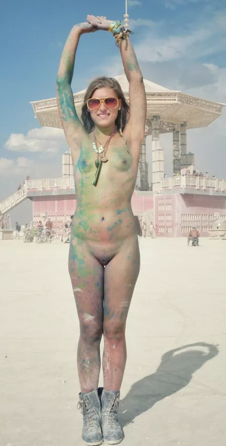 Burner woman in front of the Man by ohjioh