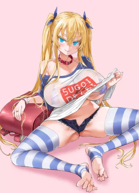 Busty blonde by Natsu_1000