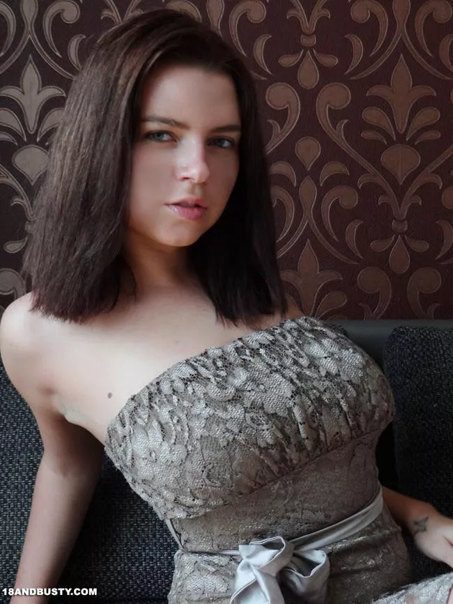 Busty dress posted by SarasCaptions