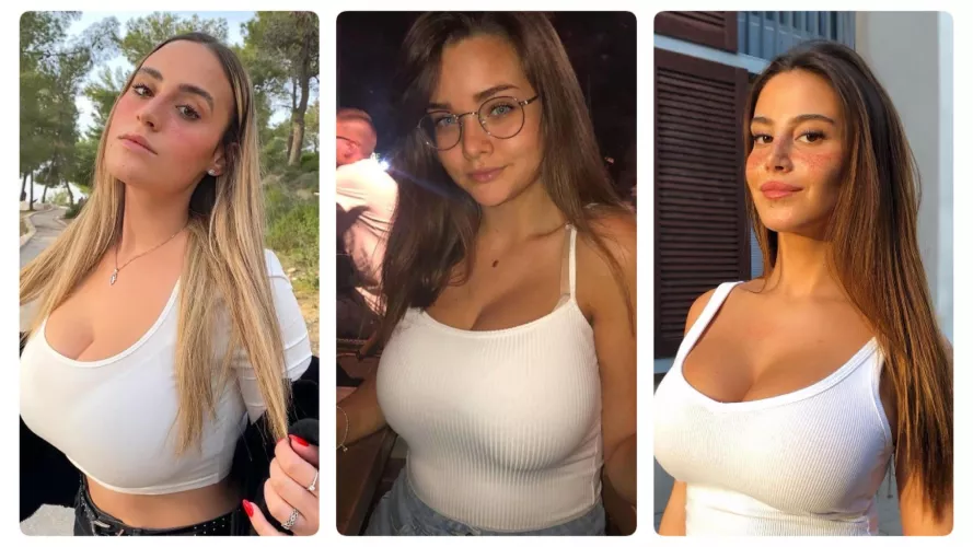 Busty Israeli Girls in White Tops by q_Mandalorian_p