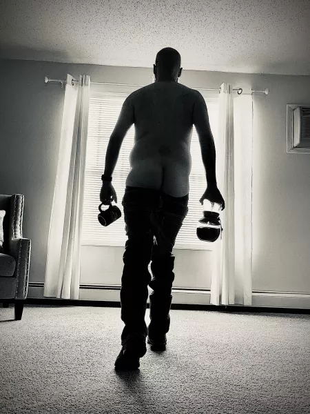 Butt first… coffee. by TX2ND