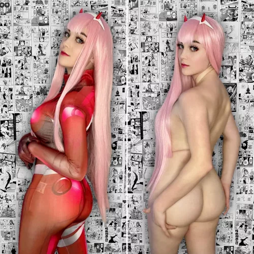 Buttercupcosplays as Zero two (on/off) by Buttercupcosplays