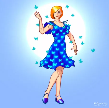'Butterfly Girl', Me, Digital, 2021 by Leadjockey