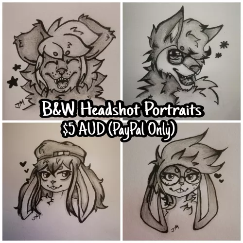 B&W Headshot Portraits for $5 AUD (Message if interested) by amarancos