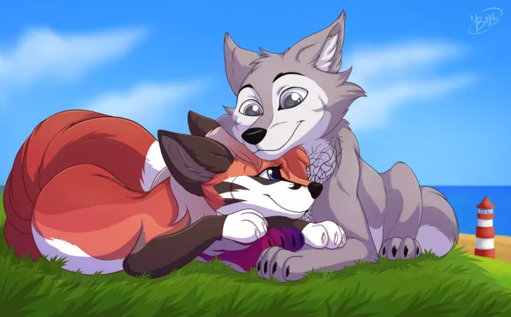 By the lighthouse [commish for N.P.Wilde] art© Me by Lilion_Bayl