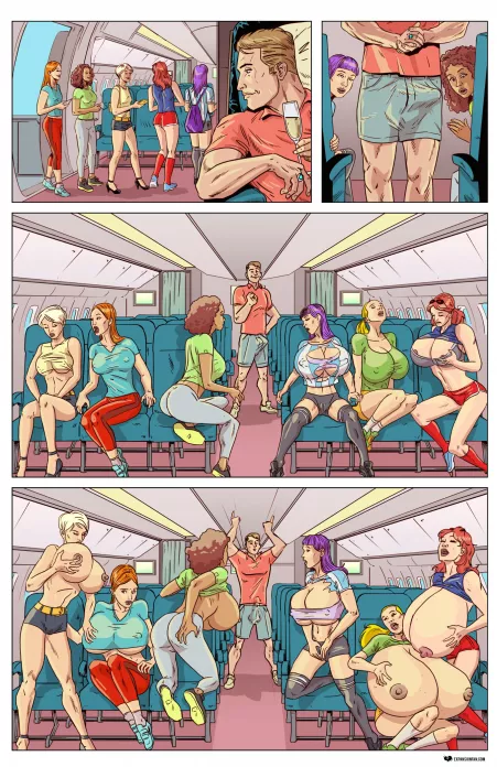 Cabin Pressure Changes? (BE, multiple girls, clothes rip) by CezarNix