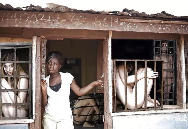 caged and ready to be sold by KATya609