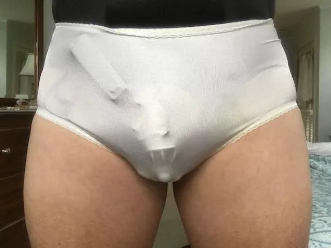 Caged with urethral plug, vibed and pantied. by pluggedunderdresser