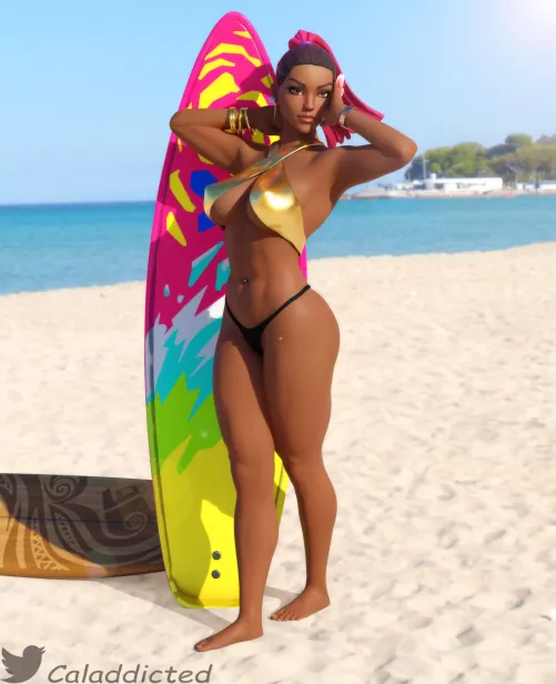 Calamity at the beach (Caladdicted) by Kuro-Oji