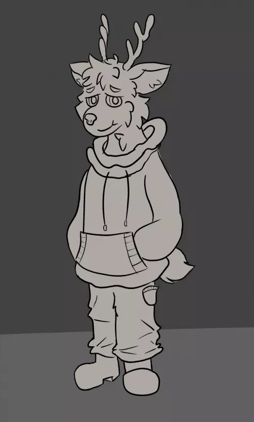 Caleb sketch (art by me) by AutumnWinterFox