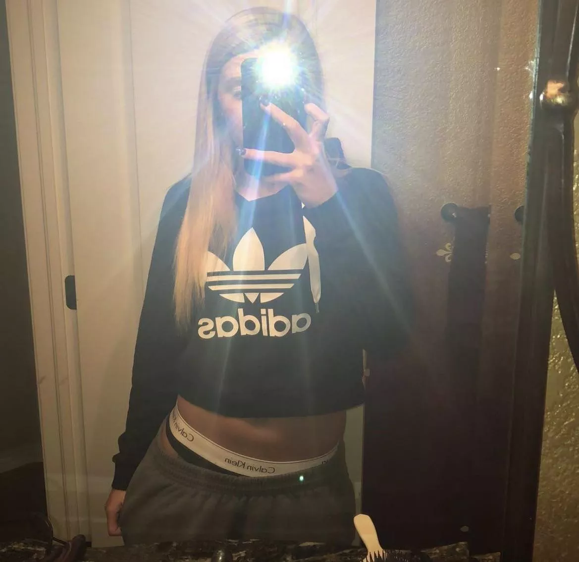 Calvin Klein thong hanging out😏 posted by localpantiegod