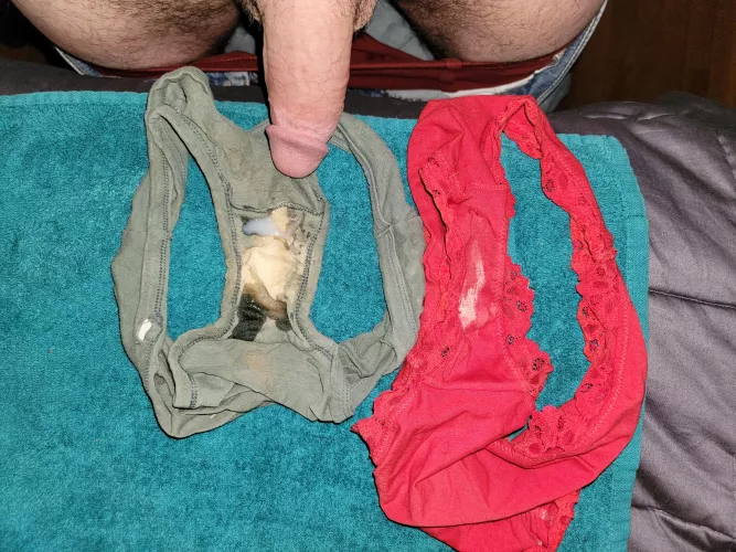 Came in her gusset and pulled out for the last spurt by smalldickhubby2020