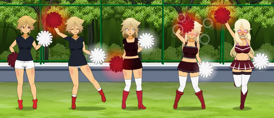 Can I Get A B.I.M.B.O! [F Human -> F Human Bimbo Cheerleader, Bimbofication, BE, Mental Change] By Me :) by Realistic-Number