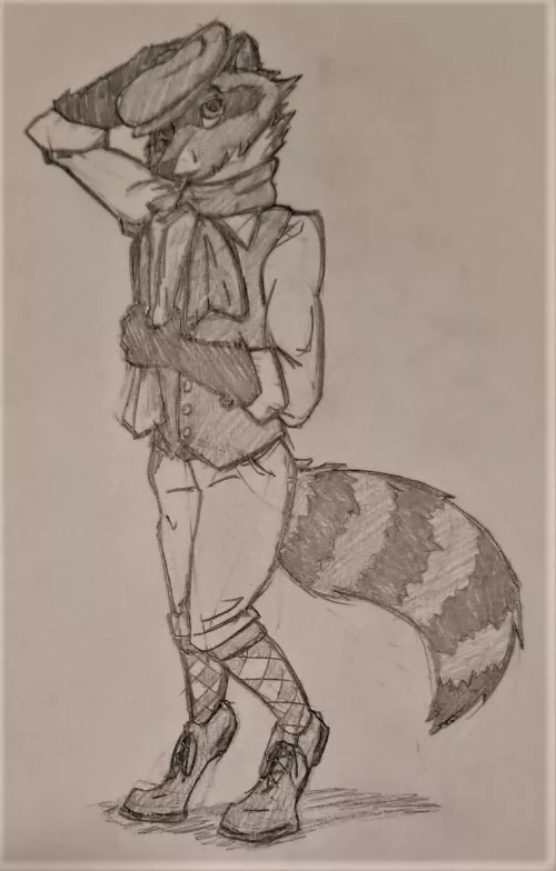 Can I Get Feedback On This? (Artist new to anthro - had to use a crappy camera sorry ): ) by ReLivingTrashCan
