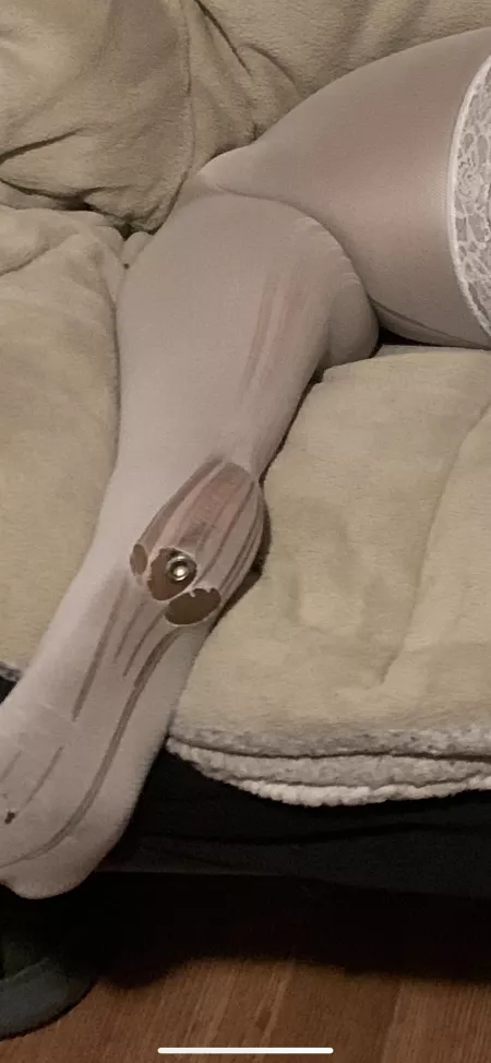 Can I remove the bolts from her feet and add them back later? She doesn’t stand by herself very well and it’s tearing her nylons. by Significantother-69