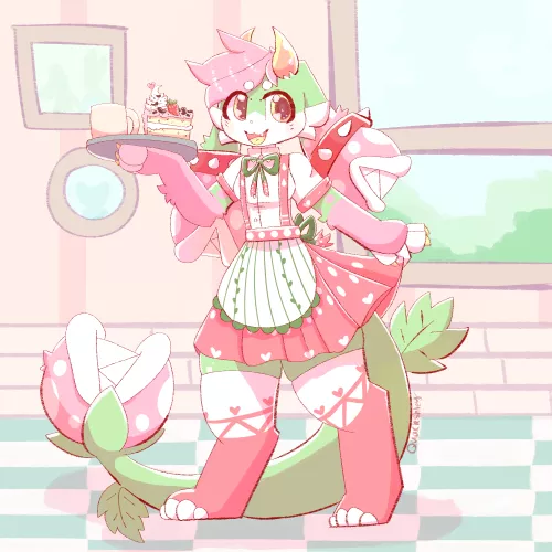 Can I take your order? (art by me @quackshley twitter/insta) by Quackshley