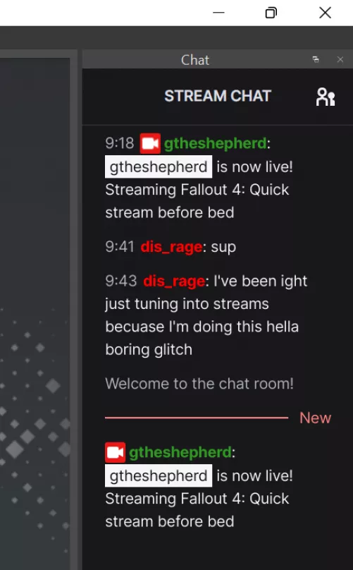 Can someone in chat crash my stream? This chatter started talking then left this message and before I knew it my entire stream crashed as well as my game and steam itself. Should I be worried or just a troll being a troll? by GtheShepherd