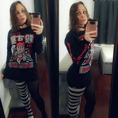 can u imagine people think feminine clothes are made for women 😂 by conureCC