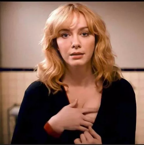 Can you imagine Christina Hendricks pulling her boobs out for you like this. by 420LeeLee420