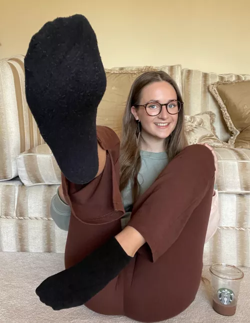 Can you imagine, the soft cotton socks wrapped around your…🤔💦 by BabeBarefoot