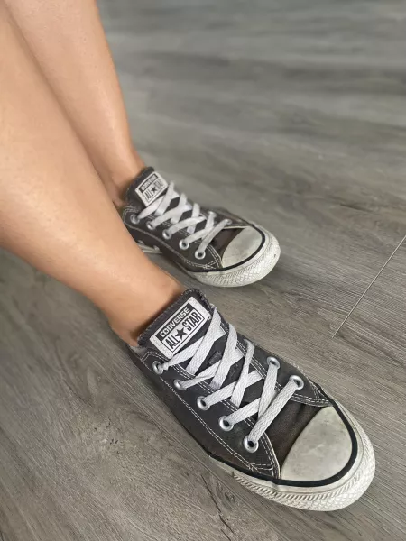 Can you see my socks in these old converse? by Babybuniongirl