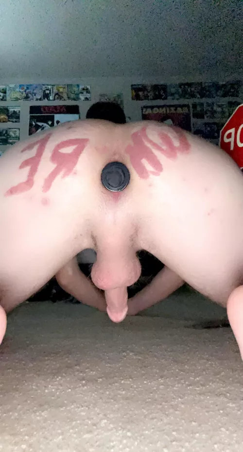 Can you take my plug out and fill me up? 💦💦💦 I want you to drip down my cock! by Fluffy_Pound7865