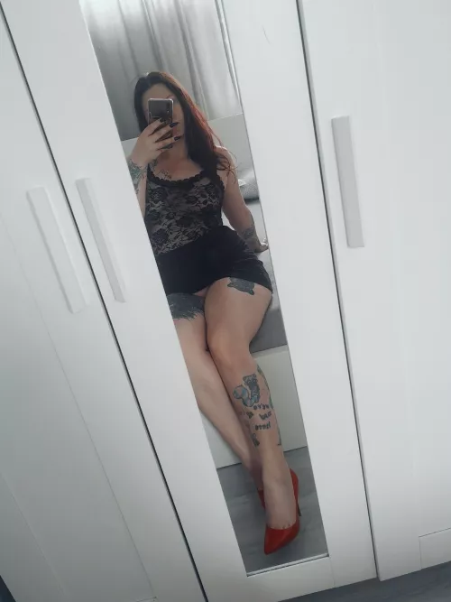 Can you tell there's no panties underneath my skirt? by vinkoxo