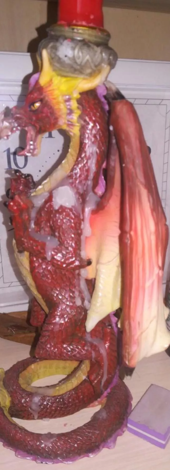 Candle holder with wax on it posted by JokoKroko