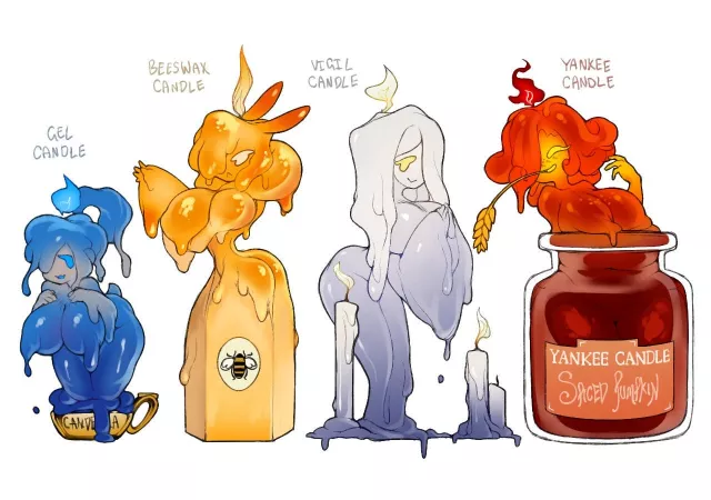 Candle slime girls by Jacrispy_Tenders