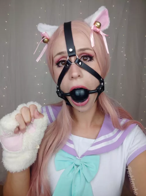 Can't stop drooling with this gag on by Pinkieneko